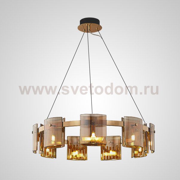 Подвесная люстра JANICE D80 Brass Amber ImperiumLoft 201055-23