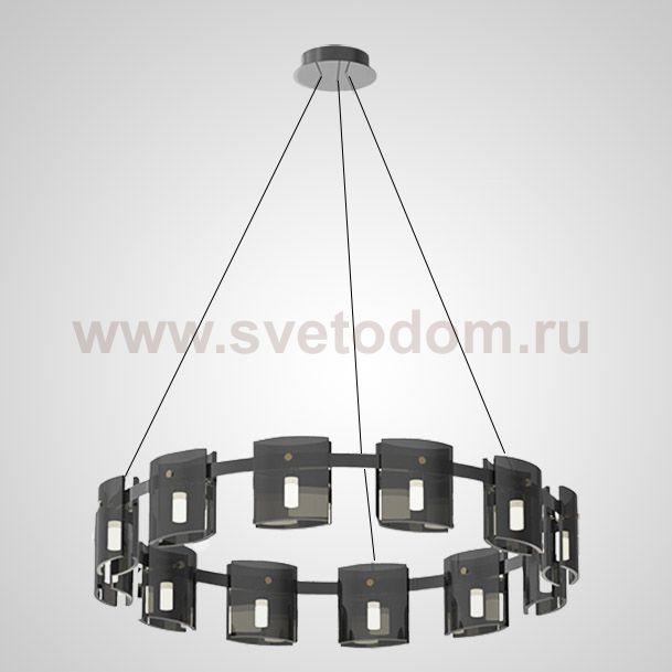 Подвесная люстра JANICE D100 Black Grey ImperiumLoft 201057-23