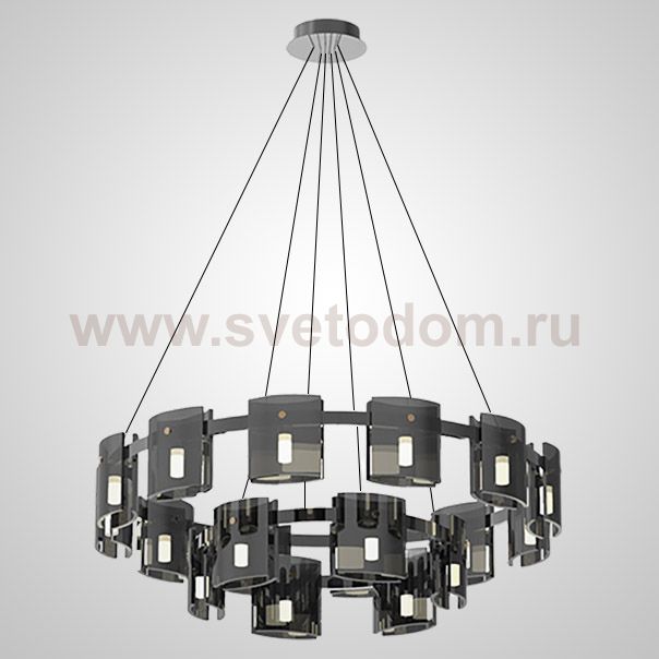 Подвесная люстра JANICE D100 D60 Black Grey ImperiumLoft 201058-23