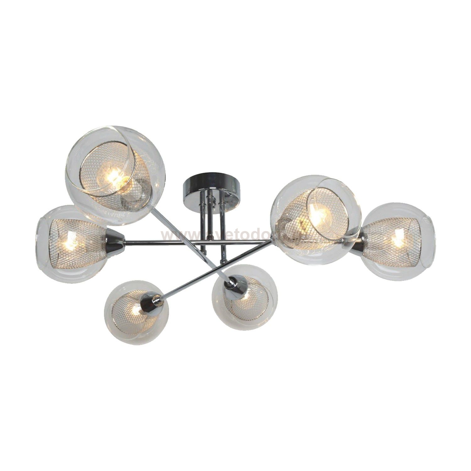 Люстра в стиле модерн 20106/6CR CL+CR Экономсвет