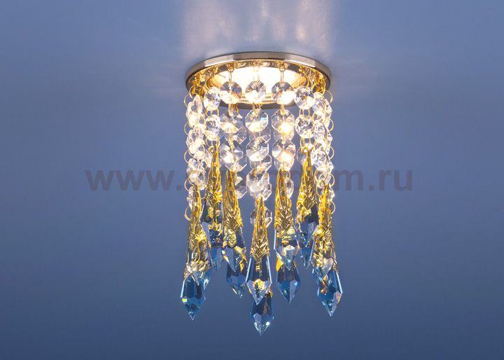 2012  золото/прозрачный/голубой (FGD/Сlear/BL) Elektrostandard Встраиваемый потолочный светильник