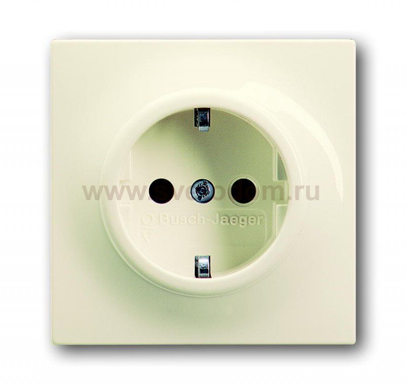 Розетка 2Р+Е 16А cо шторками слоновая кость Impuls [BJE20 EUCKS-72] 2013-0-5274