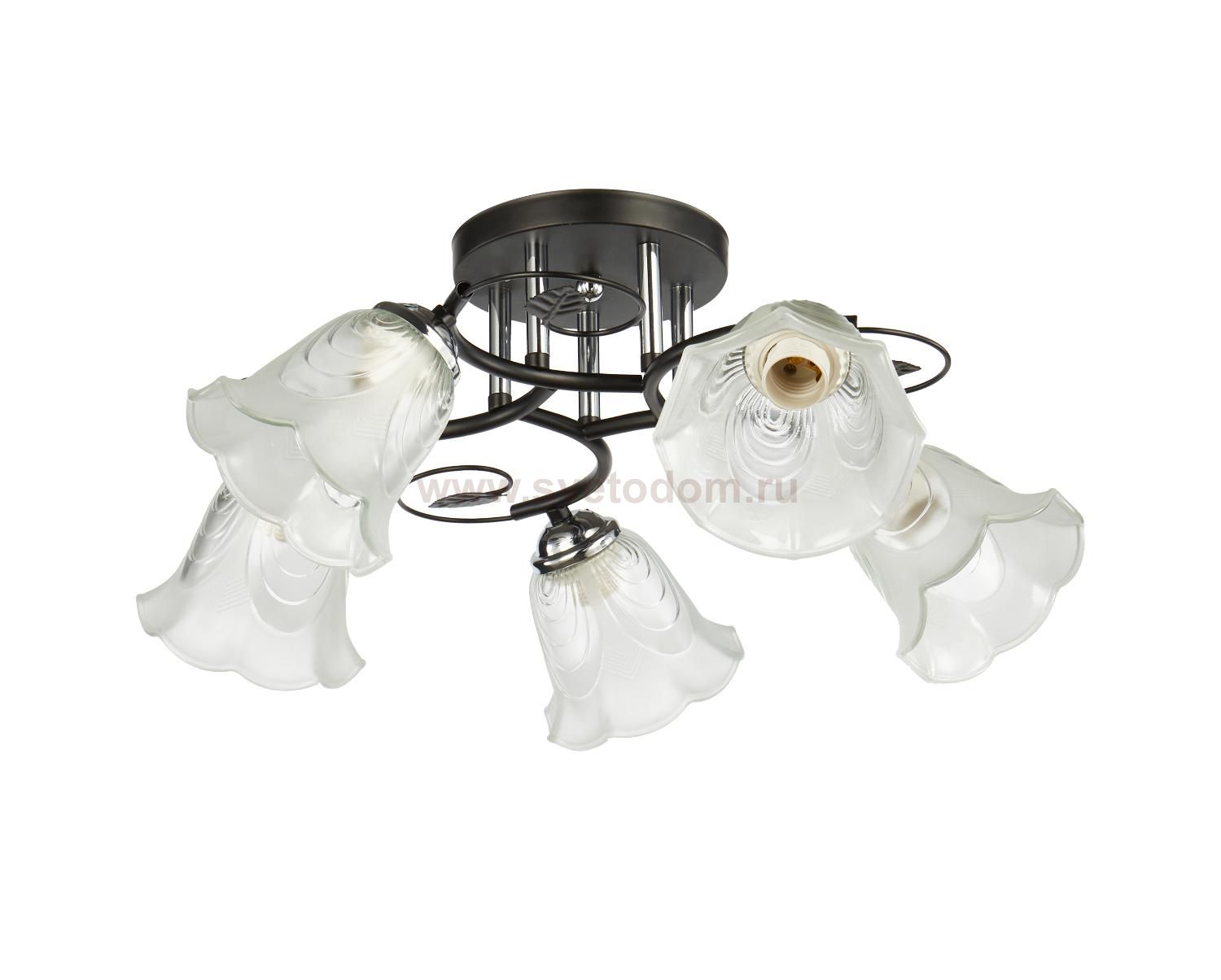 Потолочный светильник 20136/5BK+CR WCL ЭкономСвет