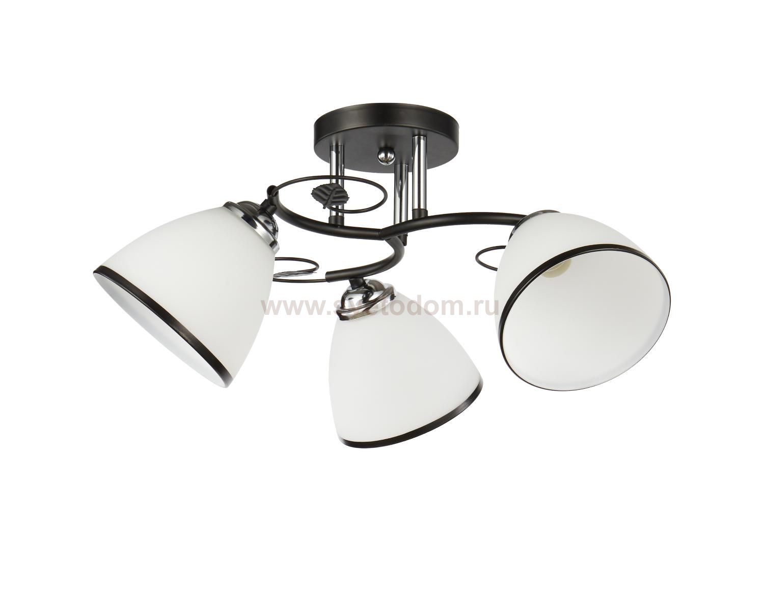 Потолочный светильник 20137/3BK+CR WT+BK ЭкономСвет