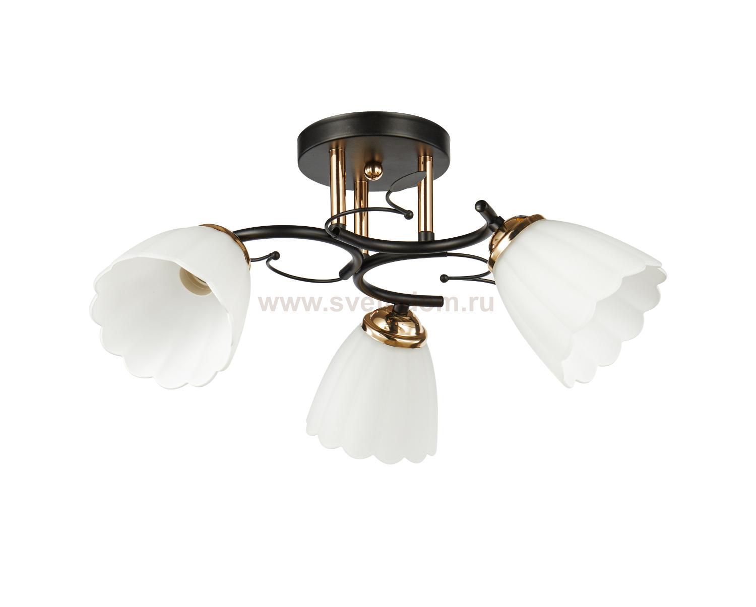 Потолочный светильник 20139/3BK+FGD WT ЭкономСвет