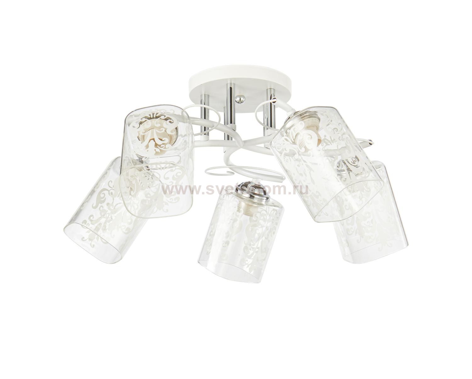 Потолочный светильник 20141/5WT+CR CL+WT ЭкономСвет