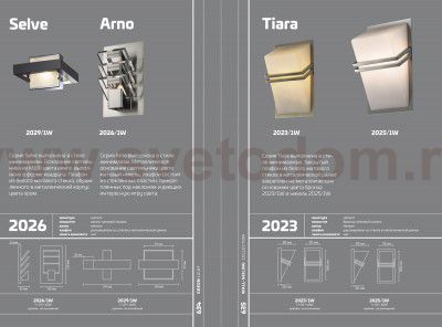 Настенный светильник Odeon light 2023/1W TIARA