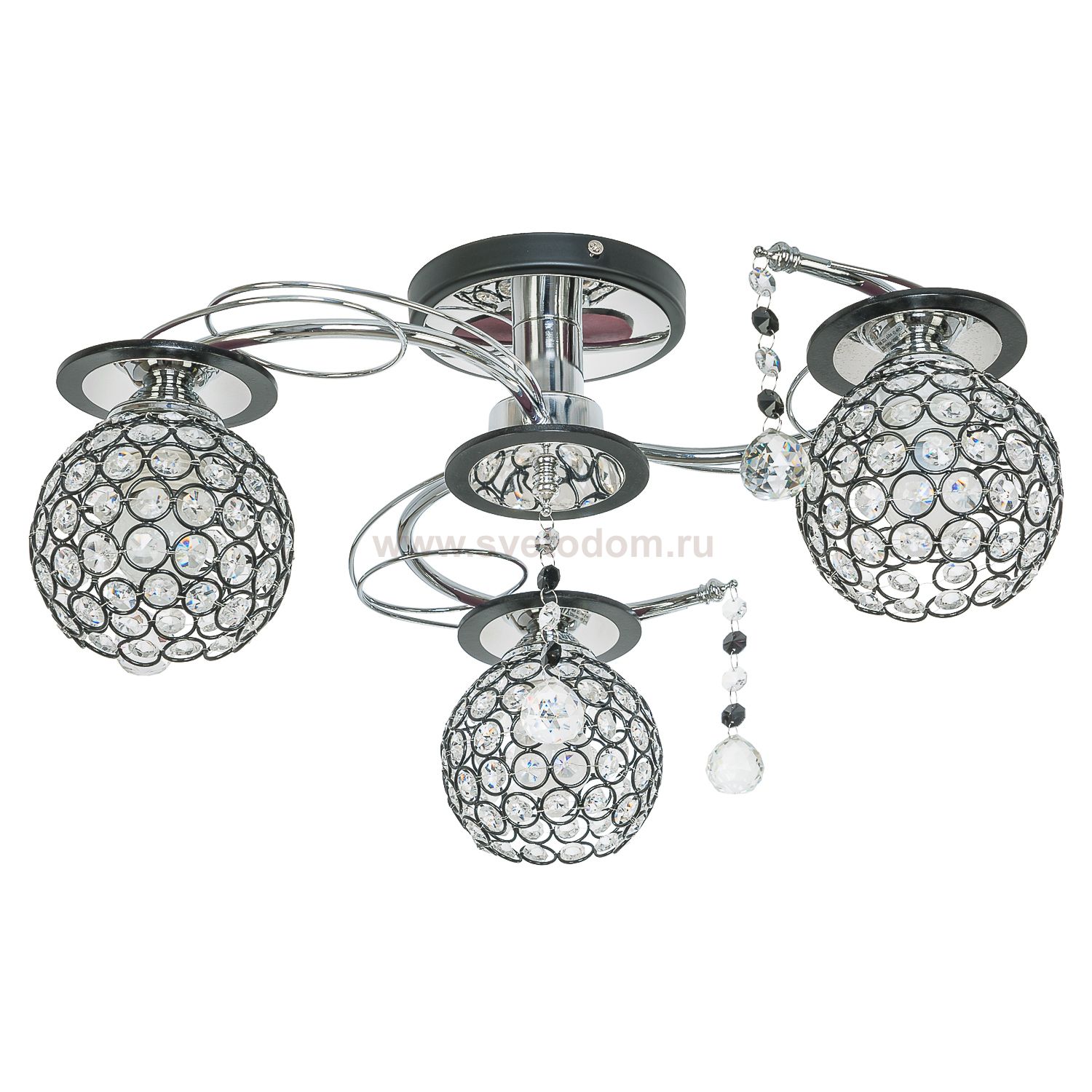 Потолочный светильник 20345/3A CR+BK Экономсвет