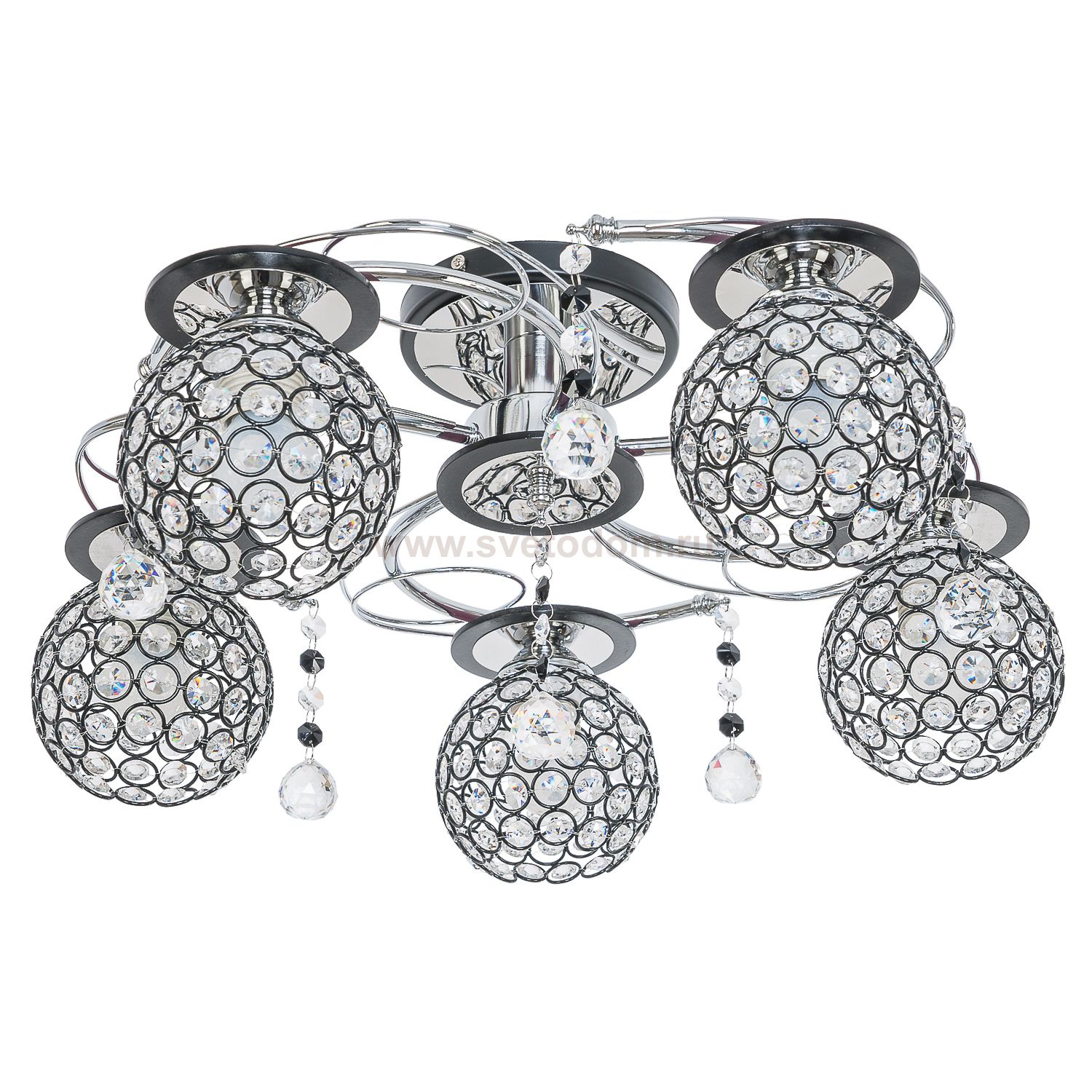 Потолочный светильник Экономсвет 20345/5A CR+BK