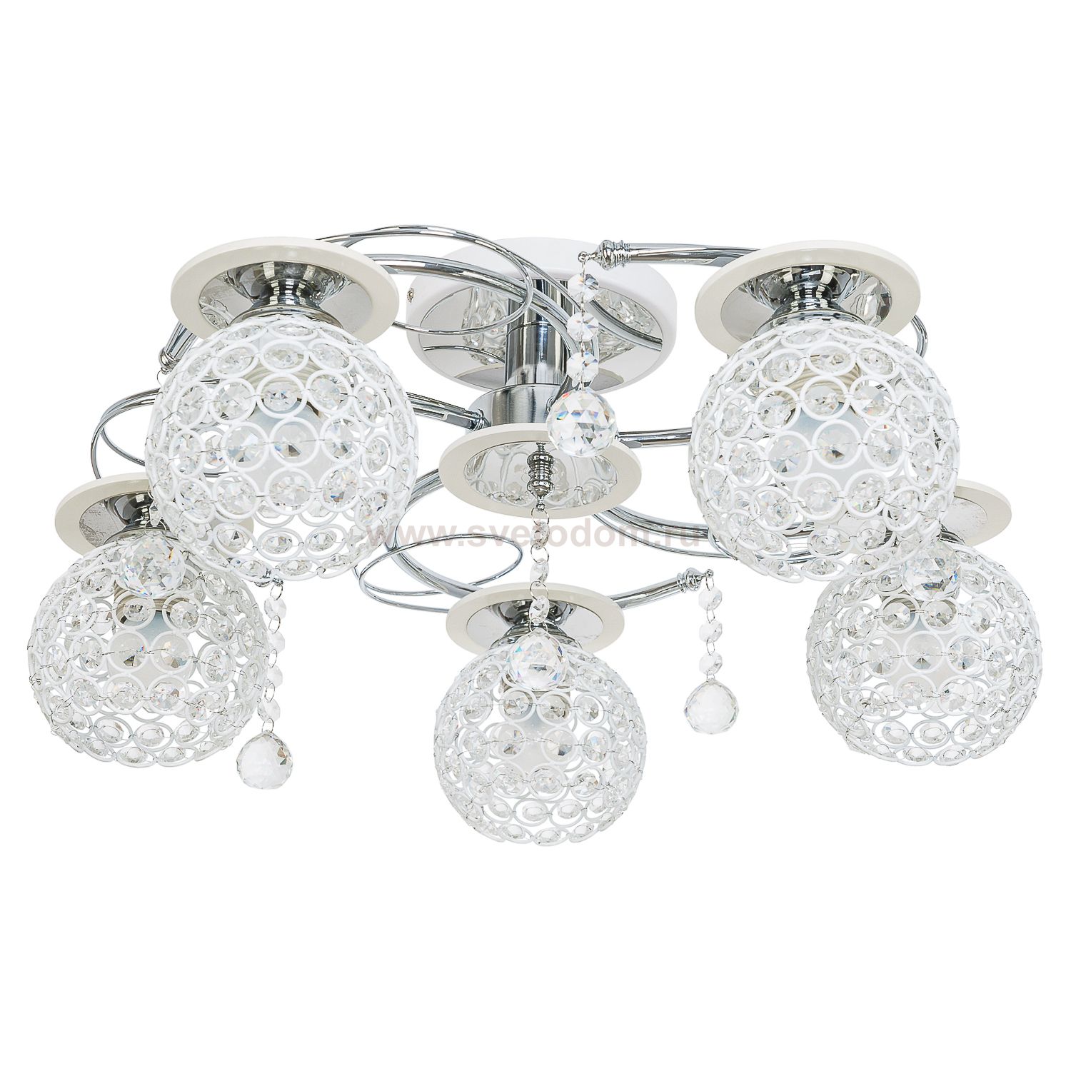 Потолочный светильник Экономсвет 20345/5CR+WT