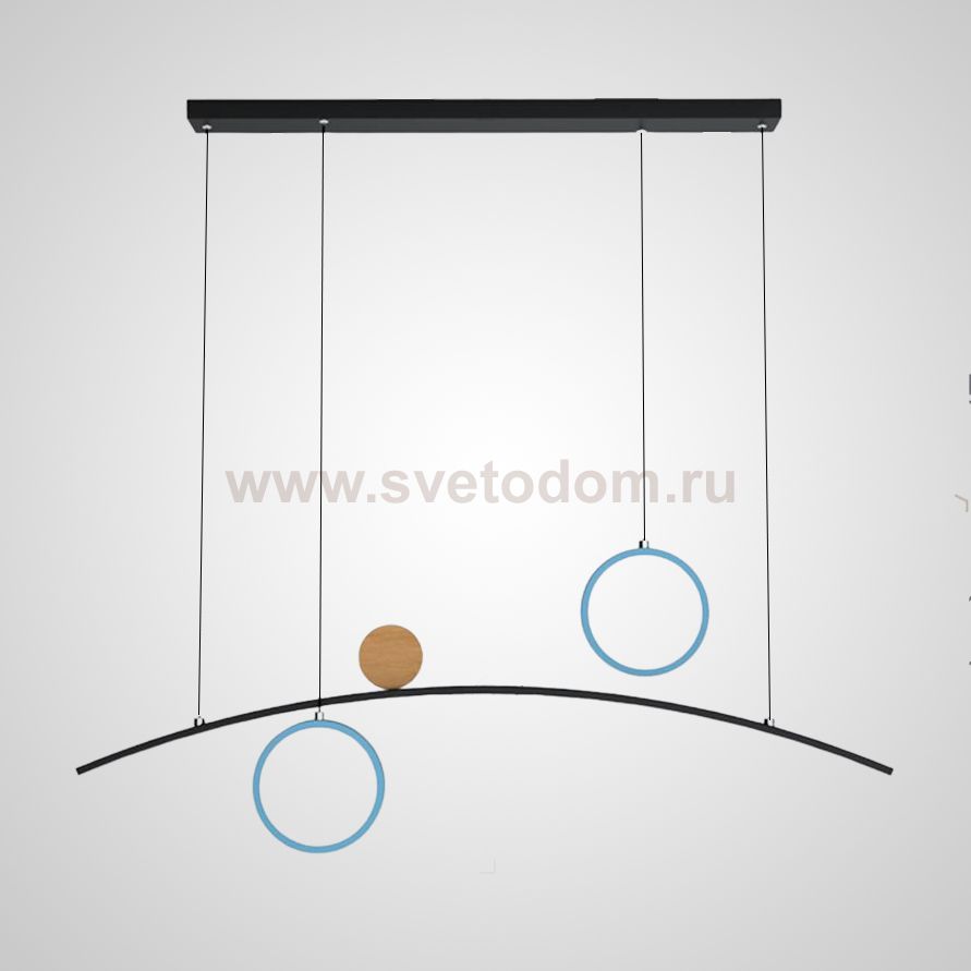 Подвесной светильник ABIGAIL LONG Black Blue ImperiumLoft 203494-23