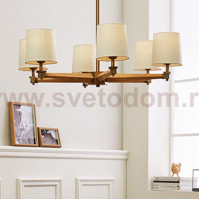 Люстра Jorgenson D85 White/Light wood ImperiumLoft 203575-26