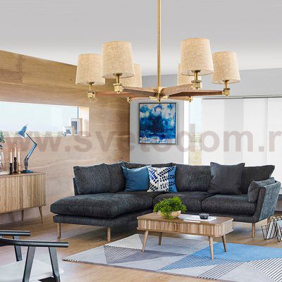 Люстра Jorgenson D85 White/Light wood ImperiumLoft 203575-26