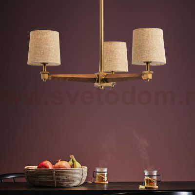 Люстра Jorgenson D70 Beige/Dark wood ImperiumLoft 203576-26