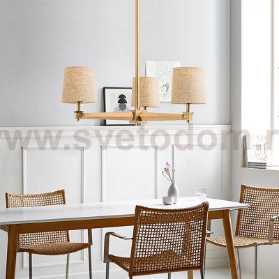 Люстра Jorgenson D70 White/Light wood ImperiumLoft 203578-26