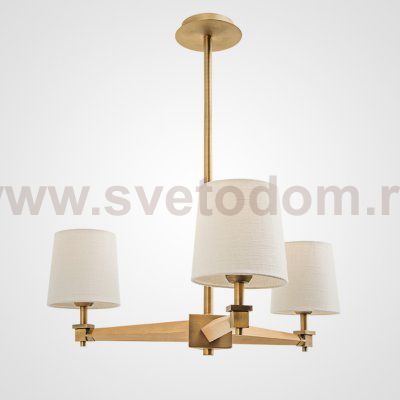 Люстра Jorgenson D70 White/Light wood ImperiumLoft 203578-26