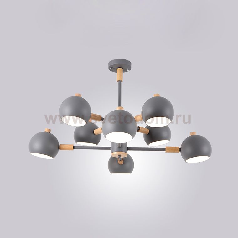 Люстра на штанге SVEN 8 lamps Grey ImperiumLoft 203581-26