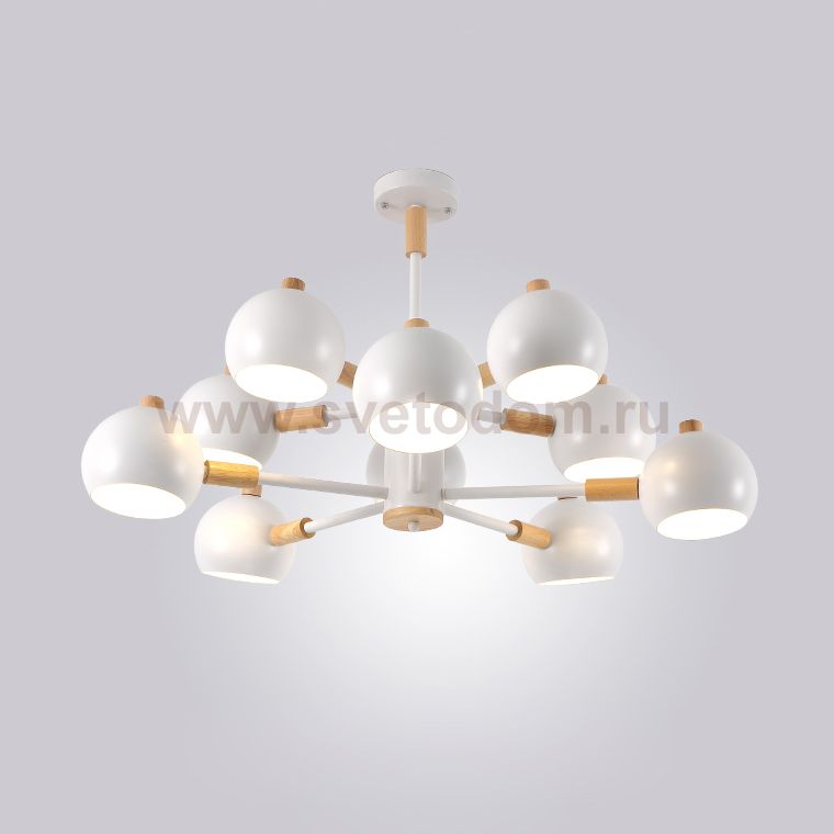 Люстра на штанге SVEN 10 lamps White ImperiumLoft 203583-26