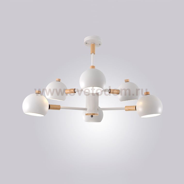 Люстра на штанге SVEN 6 lamps White ImperiumLoft 203584-26