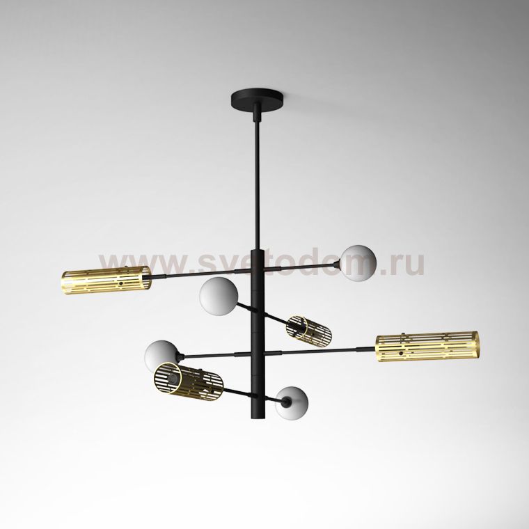 Люстра на штанге SWAY D116 8 lamps ImperiumLoft 203589-26