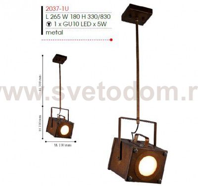Система 2в1 (потолочный / подвесной светильник) Favourite 2037-1U Foco
