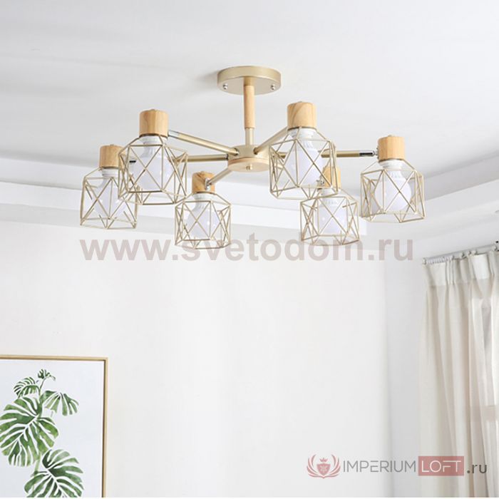 Потолочная люстра CORF B3 Champagne 6 lamps ImperiumLoft 203765-26