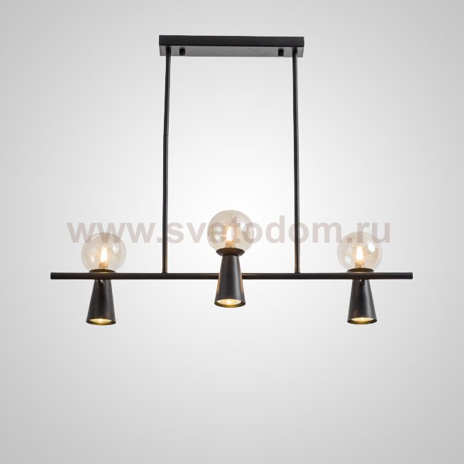 Потолочный светильник ABELINA LONG L6 Black Amber ImperiumLoft 203767-23