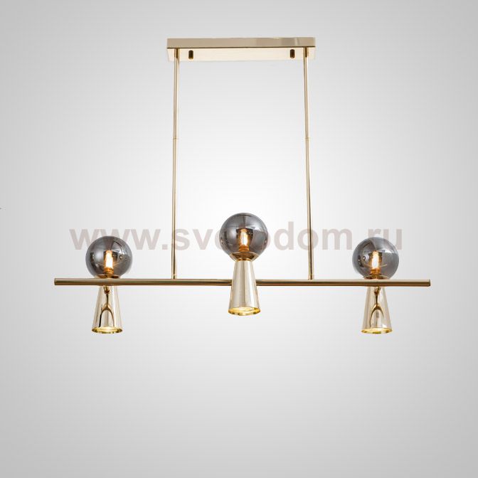 Потолочный светильник ABELINA LONG L6 Gold Grey ImperiumLoft 203769-23