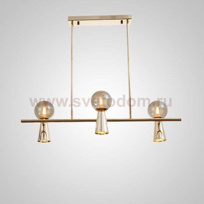 Потолочный светильник ABELINA LONG L6 Gold Amber ImperiumLoft 203771-23