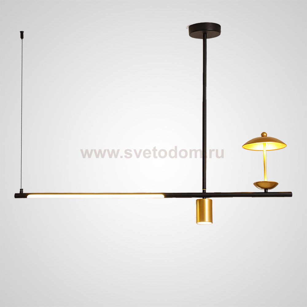 Подвесной светильник HETLEY B L3 Gold Black ImperiumLoft 203910-23