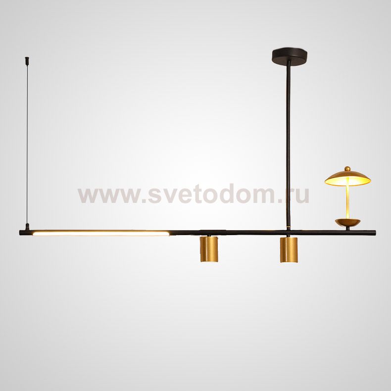 Подвесной светильник HETLEY B L4 Gold Black ImperiumLoft 203911-23