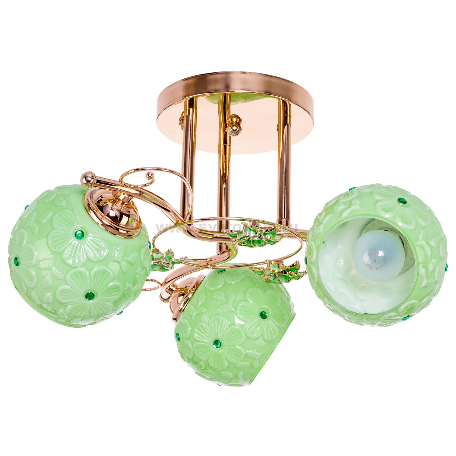 Люстра эконом Экономсвет 203HE/3FGD GN