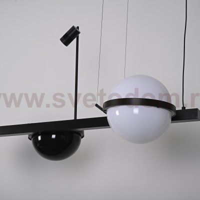 Реечный светильник PALMA Wall lamp 2 шара + 1 вазон горизонтальная ImperiumLoft 204172-22