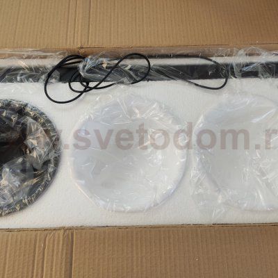 Реечный светильник PALMA Wall lamp 2 шара + 1 вазон горизонтальная ImperiumLoft 204172-22