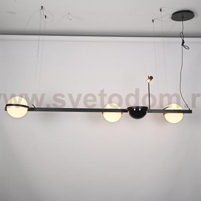 Реечный светильник PALMA Wall lamp 3 шара + 1 вазон горизонтальная ImperiumLoft 204173-22