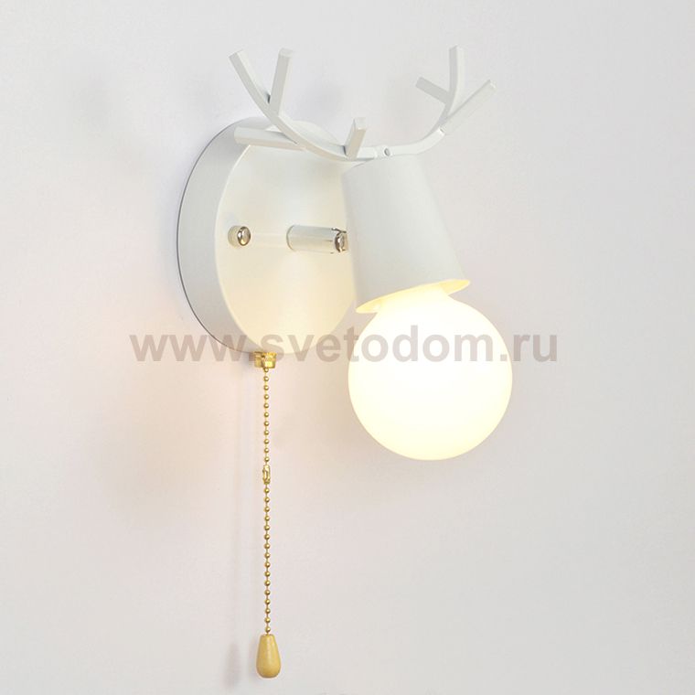 Бра с рожками DEER A SWITCH White ImperiumLoft 204239-26