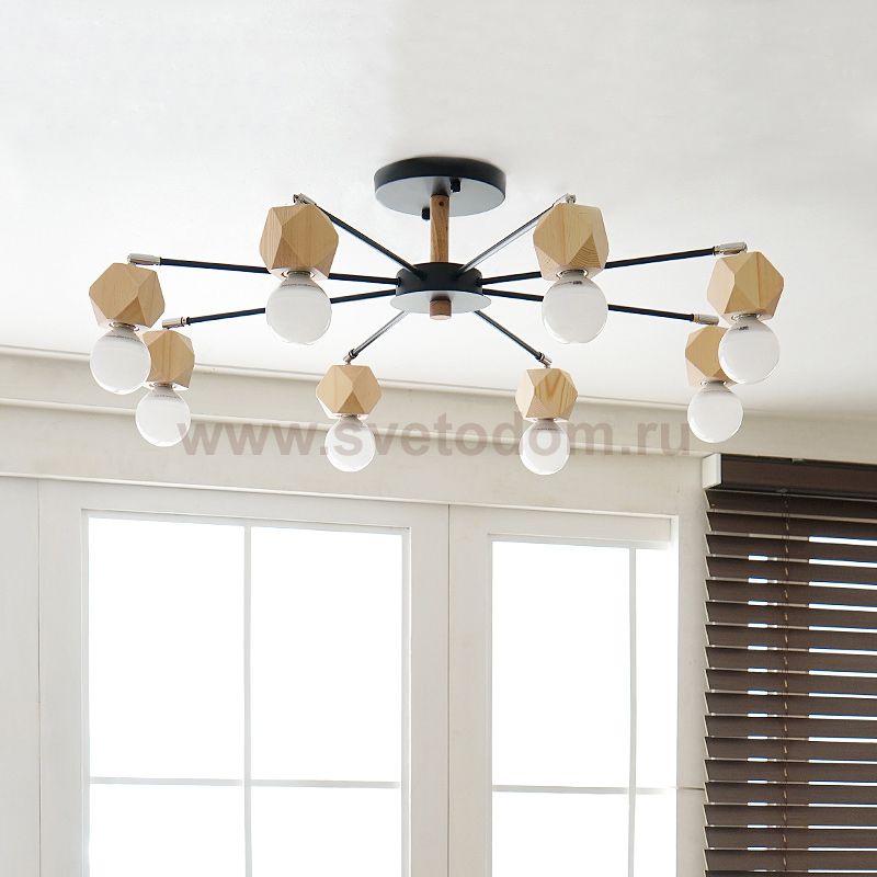 Люстра на штанге JX D90 Black ImperiumLoft 204242-26