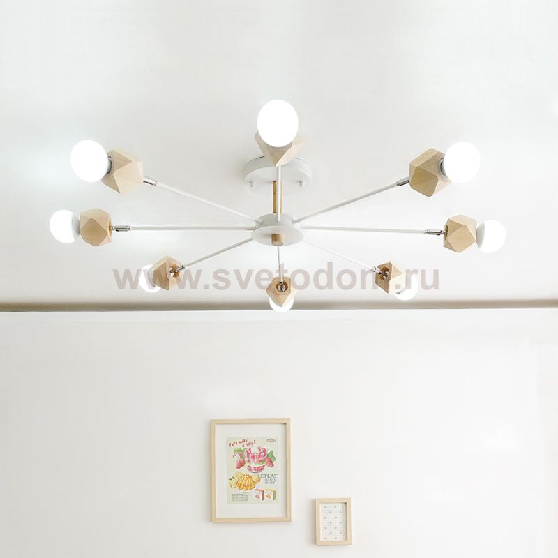 Люстра на штанге JX D90 White ImperiumLoft 204243-26