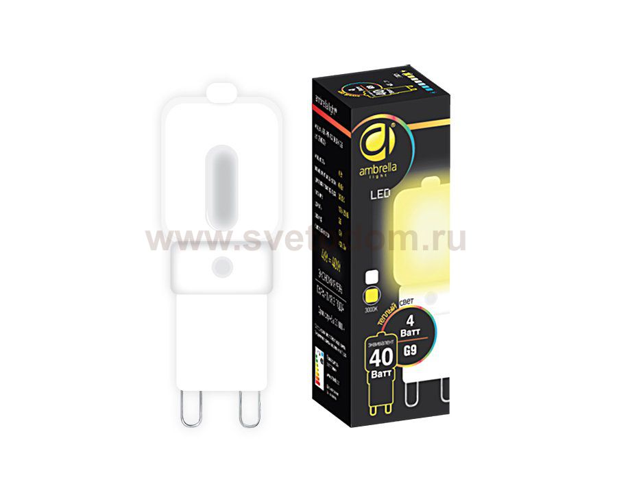 Лампа матовая Ambrella LED G9-PR 4W 3000K (40W) 175-250V PRESENT