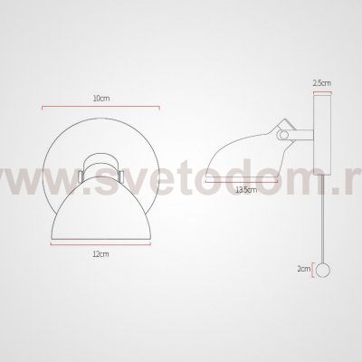 Настенное бра ONDER Green  ImperiumLoft 204450-26