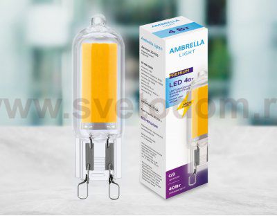 Лампа светопрозрачная Ambrella Filament LED G9 4W 4200K (40W) 220-230V BULBING