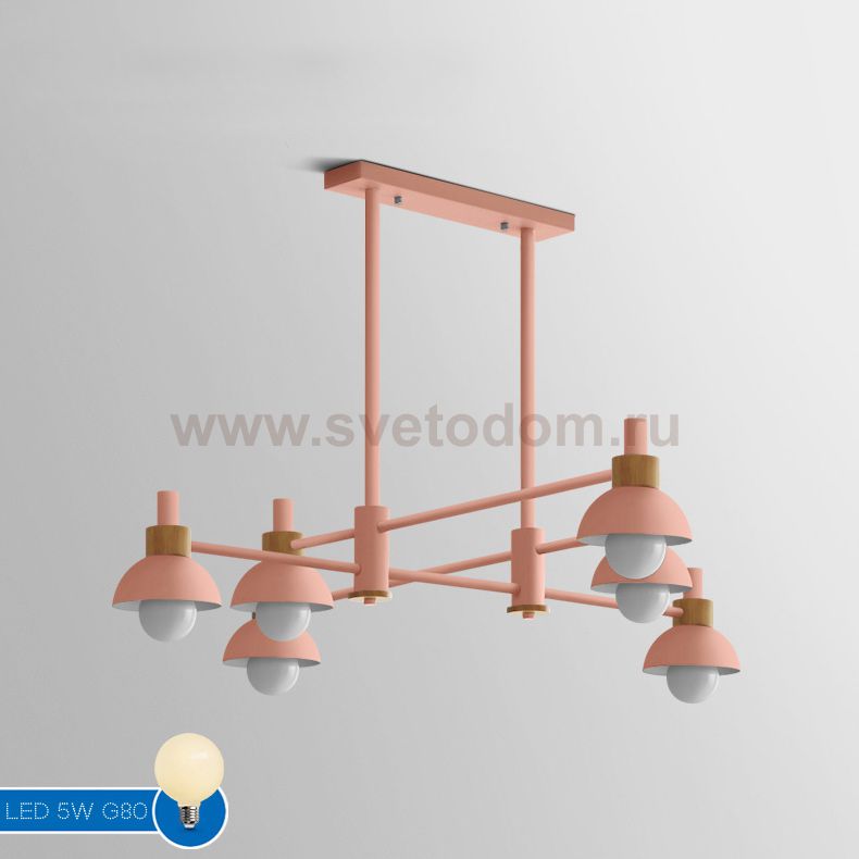 Подвесной реечный светильник FANTA LONG Pink ImperiumLoft 204549-26