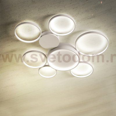 Потолочная люстра в виде колец TWINE 7 rings White ImperiumLoft 204609-26