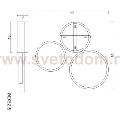 Потолочная люстра в виде колец TWINE 3 rings White ImperiumLoft 204611-26