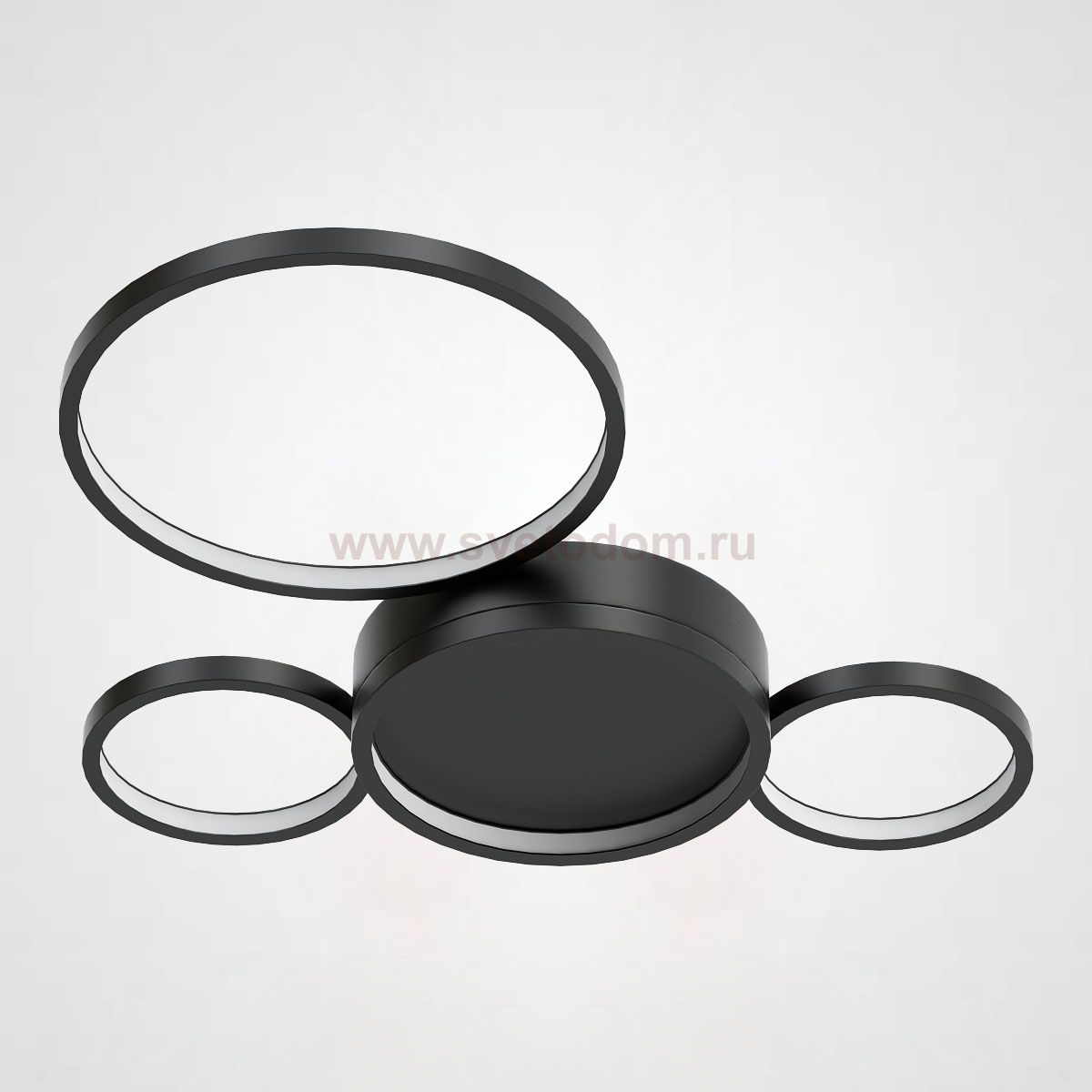 Потолочная люстра в виде колец TWINE 4 rings Black ImperiumLoft 204612-26