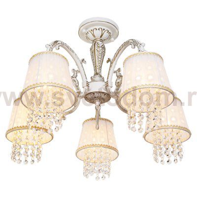 Люстра классическая с хрусталем Экономсвет 2046/5WG WT