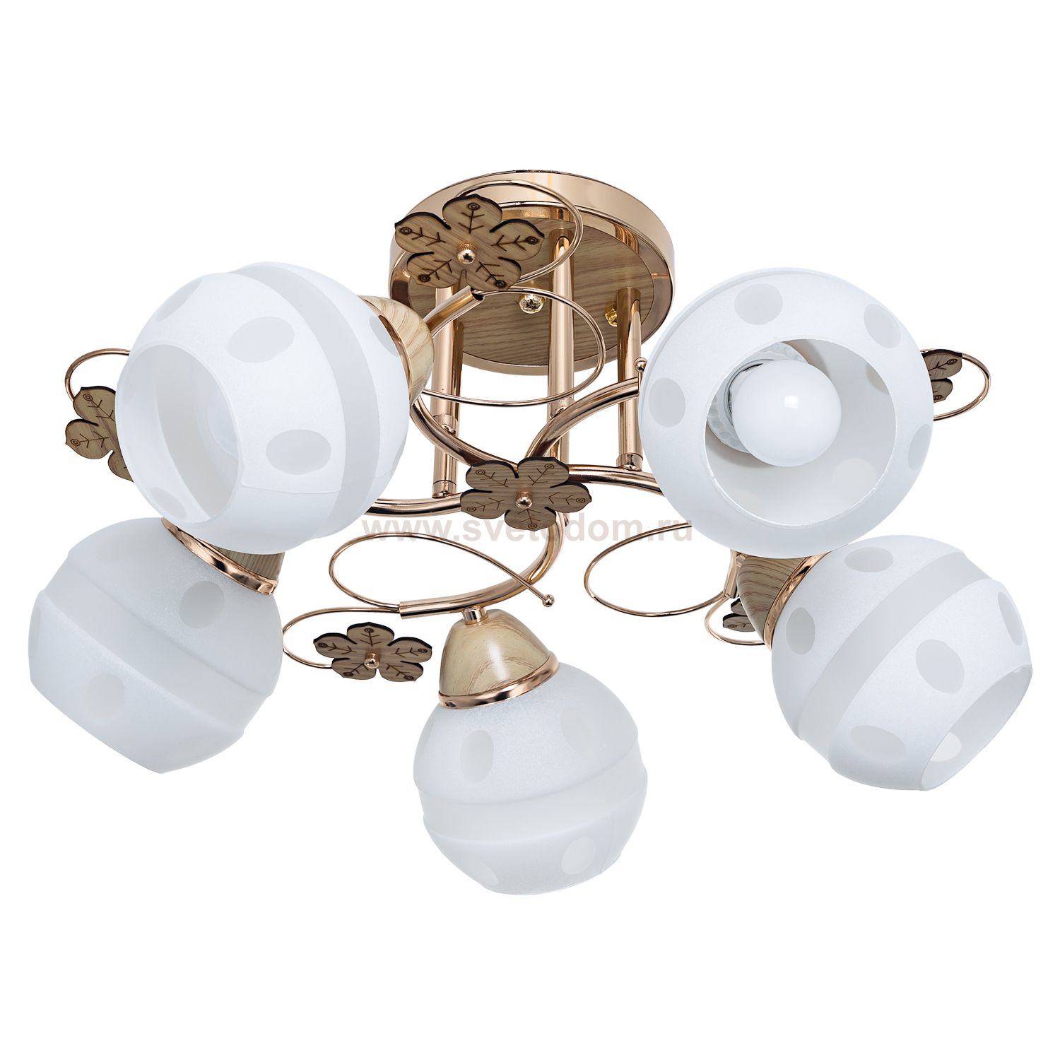 Светильник ЭкономСвет 2050T/5GD+BEG WT