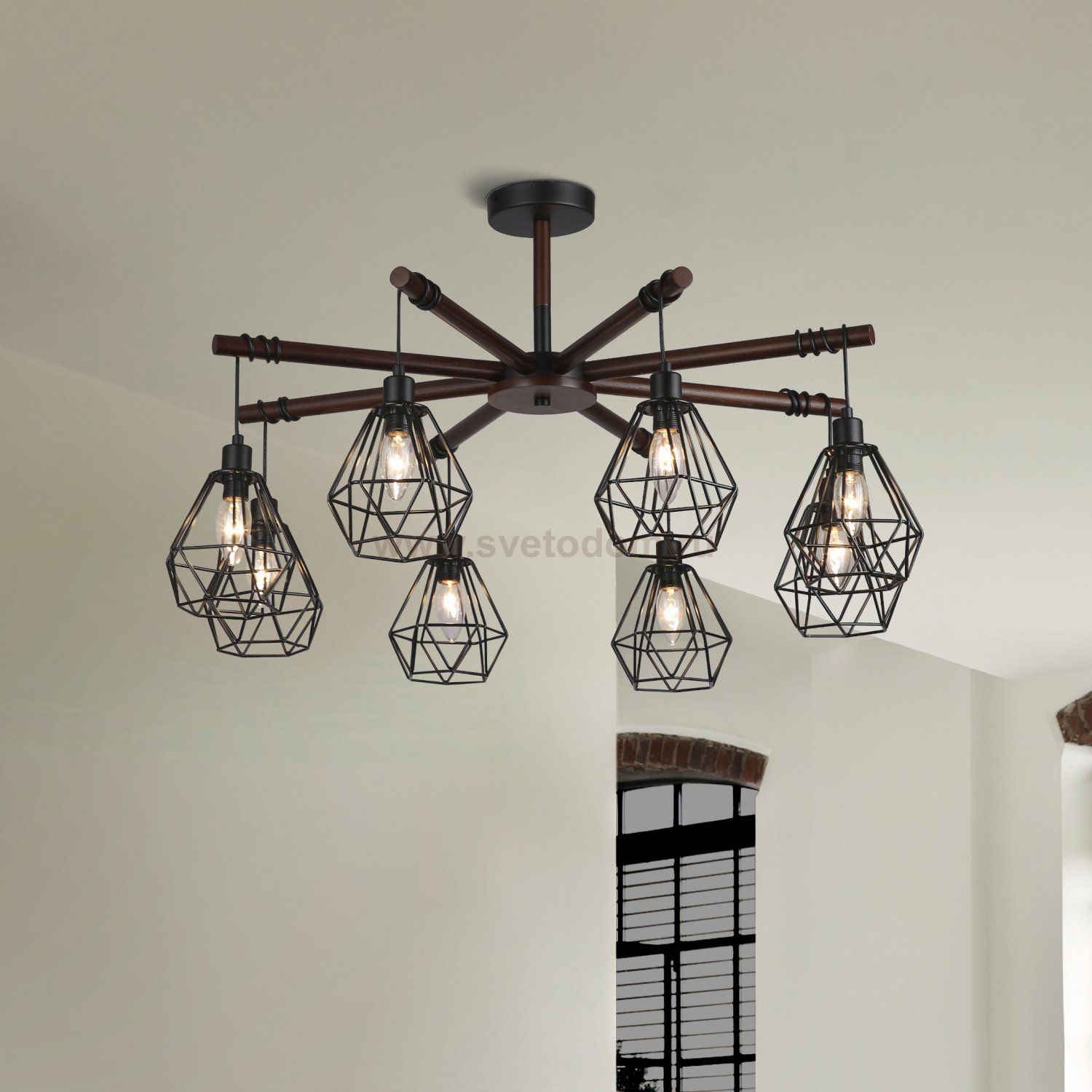 Люстра Rivoli Ianta 2051-308 8 х E14 40 Вт лофт - кантри