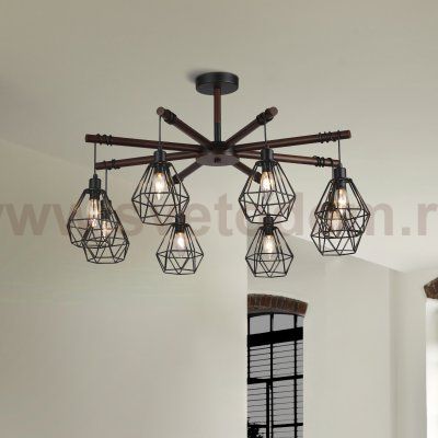 Люстра Rivoli Ianta 2051-308 8 х E14 40 Вт лофт - кантри