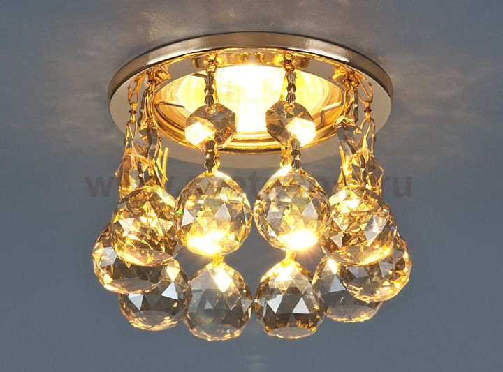 Светильник Elektrostandard 2051-C MR16 золото/тонированный хрусталь Strotskis